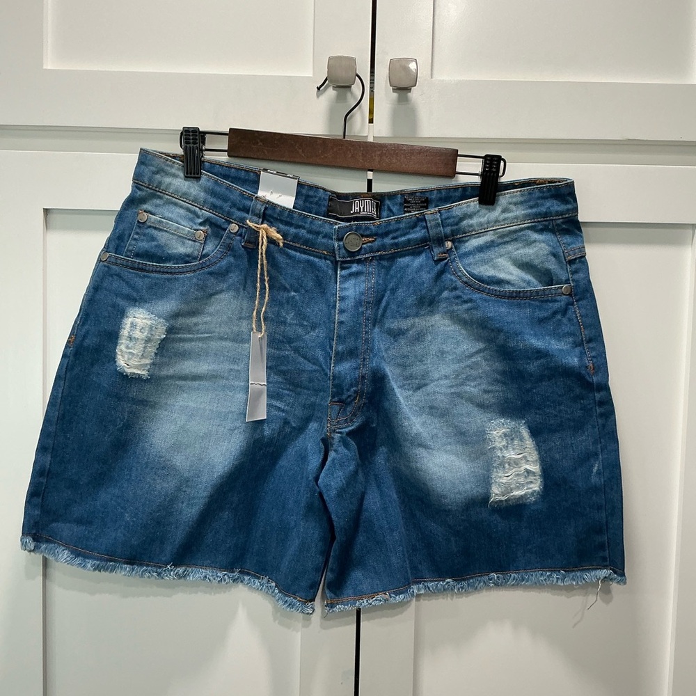 Denim Distressed Shorts